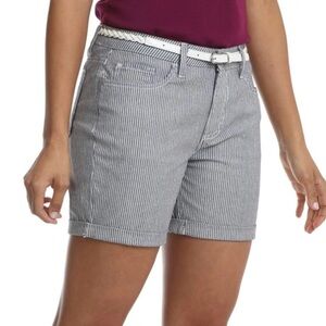 Riders by Lee Dobby Stripe Perfect Mid-Rise Shorts, Size 18 NWT